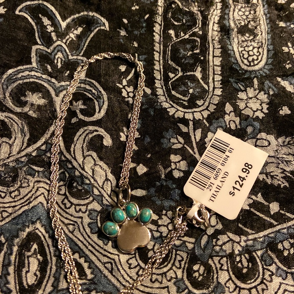 Paw print necklace